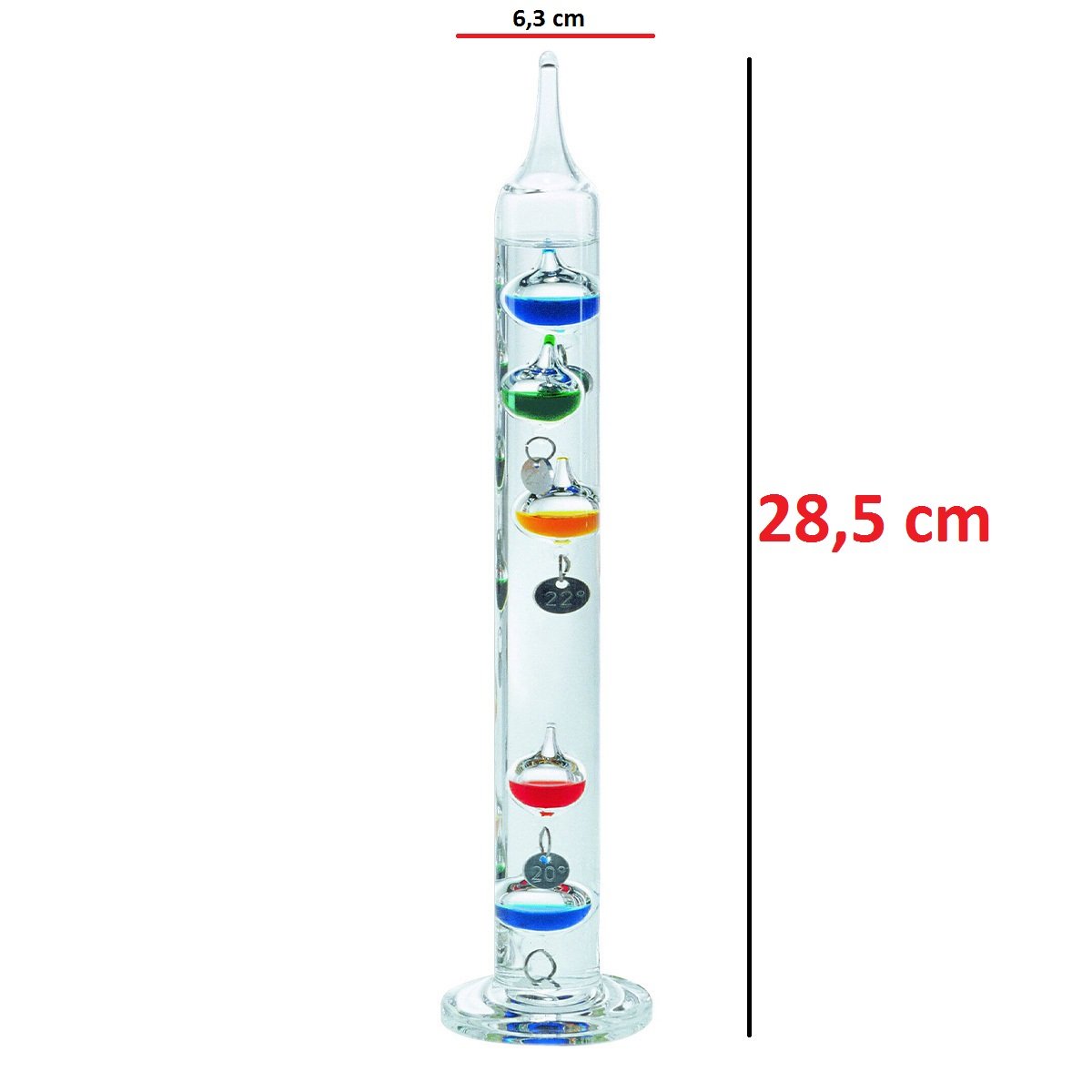 tfa dostmann 18.1006.01.54 galileo galıno sıvılı termometre termoskop TM832.1141.01.54